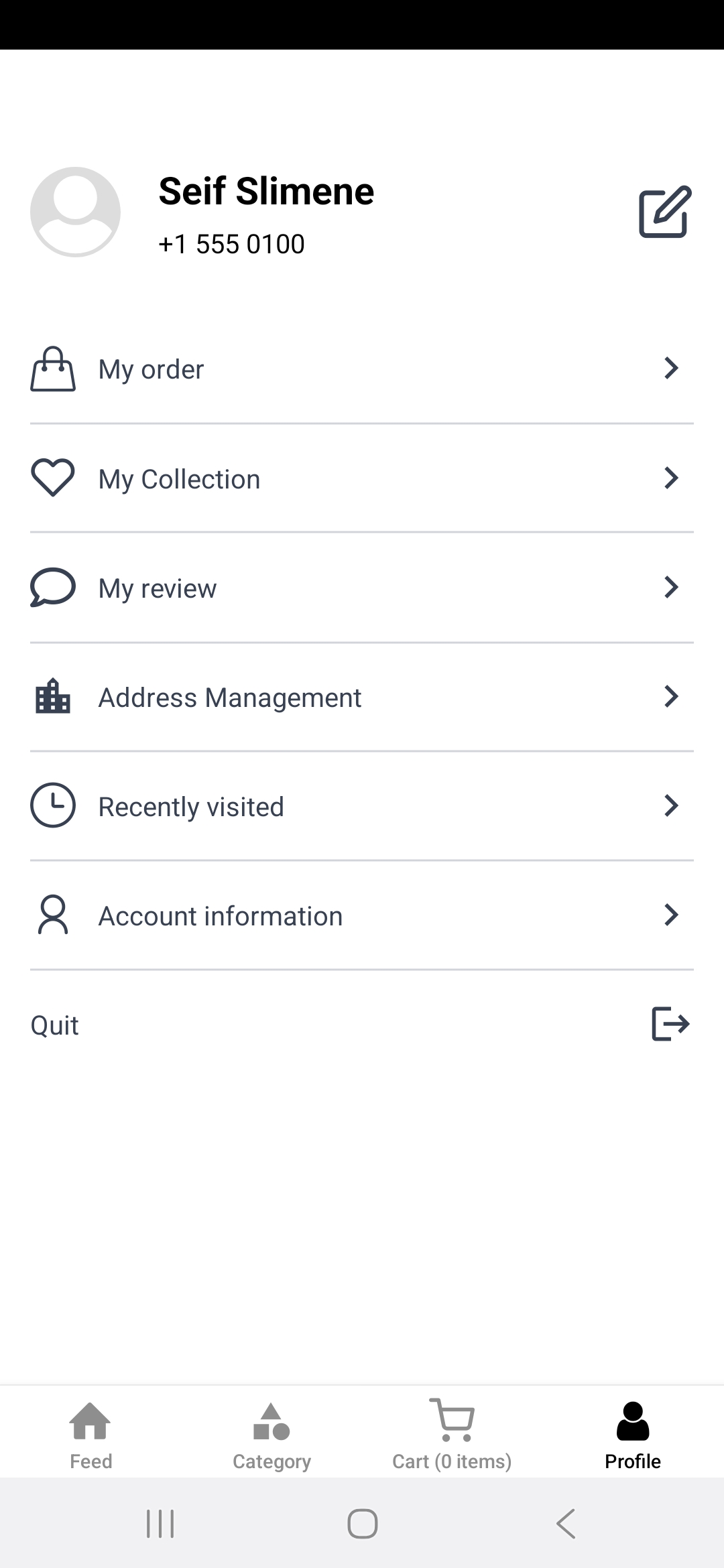 WebShop Mobile App