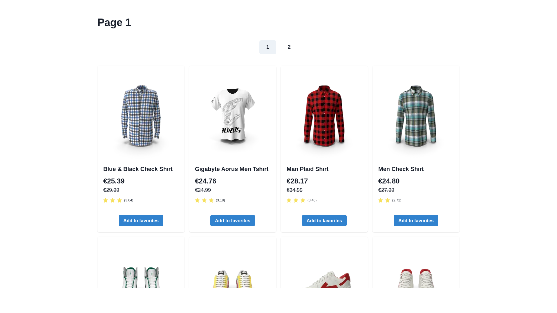 E-Commerce Favourites